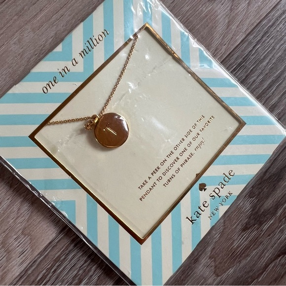 Kate Spade Gold Tone Pendant T Necklace - Picture 1 of 7